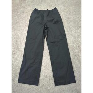 Talbots Pants Womens Size 6 Black Mid Rise Straight Wide Leg Made in Italy